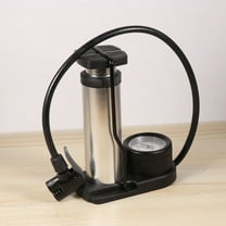 WHAMVOX  Floor Foot Pump Bike Portable Air with Pressure Gauge Silver