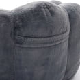 thumbnail image 3 of Bean Bag Chair, Oversized Lounge Floor Sofa with 26.7" Deep Seat, Comfy Lazy Floor Couch with High-Density Foam for Bedroom, Living Room, Apartment, Gray, 3 of 7