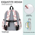 thumbnail image 4 of Pink Cat Head White Pattern Cute School Backpack with Padded Back and Adjustable Shoulder Straps 13.4"x11"x4.7", 4 of 4