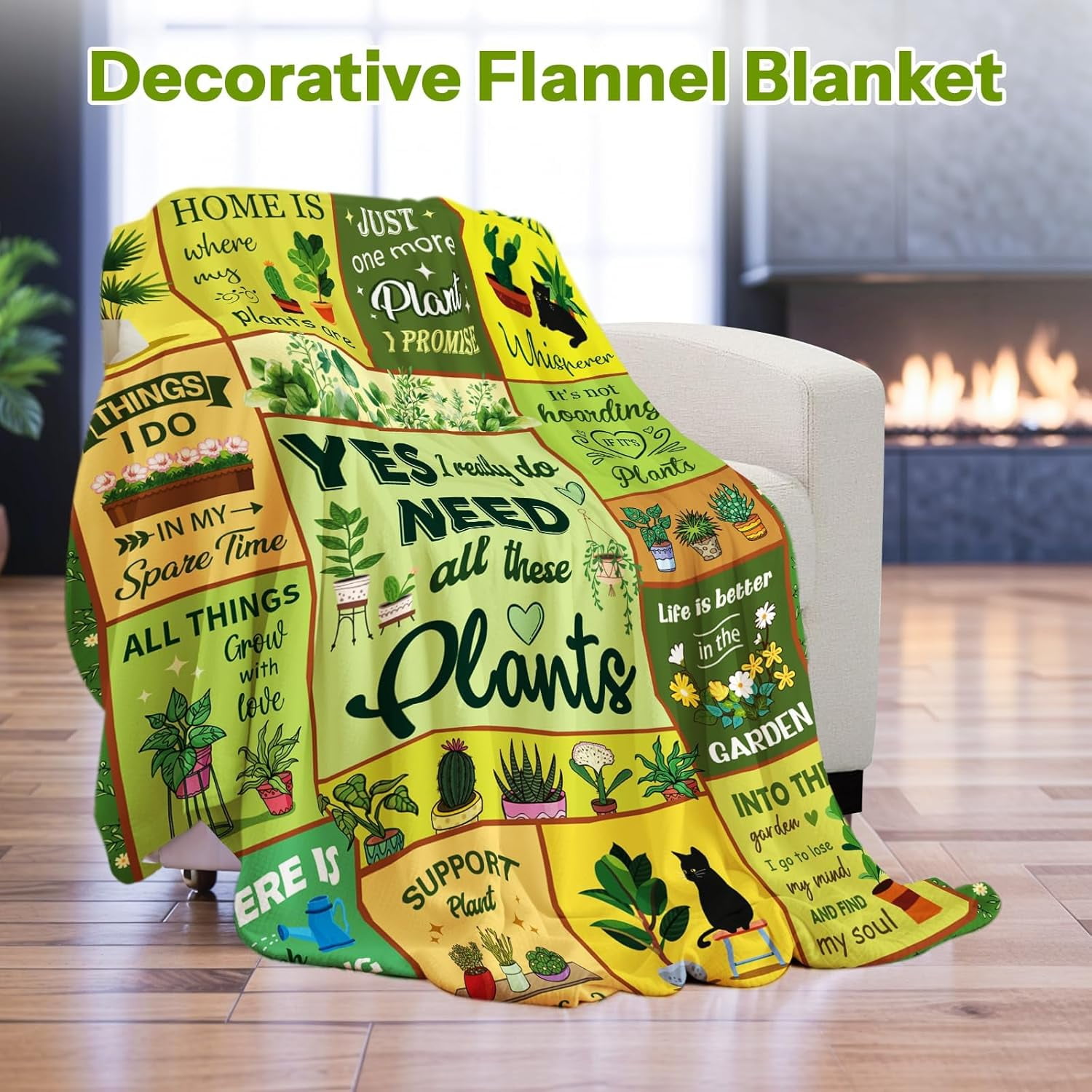 Gardening Gifts, Gifts for Plant Lovers Women, Gardener Gifts Women, Gifts for Gardeners, Plant Lady Gifts, Plant Lover Gifts, Plant Blanket, Gift for Plant Lovers Women Birthday Christmas