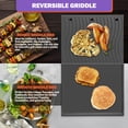 thumbnail image 3 of Reversible Grill Griddle for Napoleon Prestige PRO 500, 45×34.5 cm, Heavy-Duty Enameled Cast Iron, Smooth & Ridged Cooking Surfaces, 3 of 6