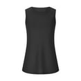 thumbnail image 6 of TKLPEHG Tank Top for Women Crew Neck Tunic Top Summer Clothes Lightweight Solid Color Loose Sleeveless T Shirt Fashion Casual Comfy Blouses (Black,S), 6 of 7