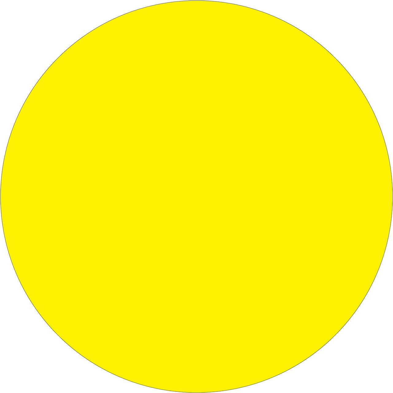 Circle Inventory Labels Fluorescent Yellow 3 Diameter 500/Roll 