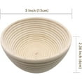 thumbnail image 2 of 6 Pack 5 Inch Bread Proofing Basket,Bexikou Natural Rattan Proofing Bowl, Sourdough Bread Bakery Basket with Cloth Liner,Round Bread Basket for Bread Making, 2 of 7