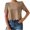 Khaki, variant on Blue S WIZUTIZ Plus Size Tops for Women up to 30% Off Elegant Cotton Soft Fluffy Fashion Tshirt Ladies Comfy Crew Neck Tops Trendy Short Sleeve Tshirts Summer-Beach Plain Tee Plus Solid Shirts T-shir