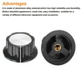 thumbnail image 3 of Potentiometer Knobs Aluminium Alloy 45x20.5mm 6mm Hole Volume Control Knob Cap For Guitar with 5pcs Set Screw Black 5PCS, 3 of 6