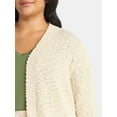 thumbnail image 4 of Terra & Sky Women's Plus Size Chenille Cocoon Cardigan Sweater, Midweight, Sizes 0X-5X, 4 of 5