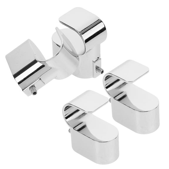 WHAMVOX 4pcs Zinc Alloy Heavy Duty Closet Rod Support Brackets For Hanging Clothes Wardrobe Pole Sockets Bathroom Rod Supports