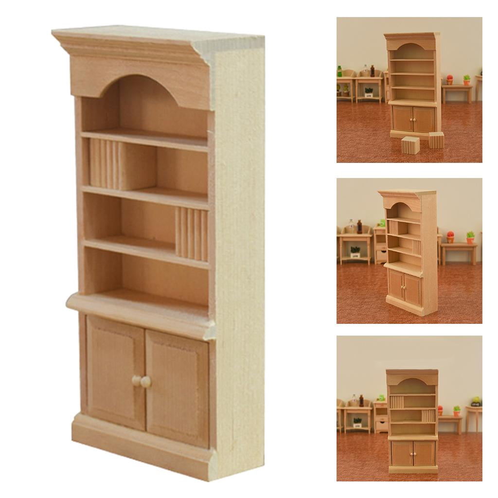 Bibliothèque Miniature En Bois 1:12 – Maison De Poupée, Décoration Créative – 14x6x1,5 Cm - 10