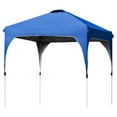 thumbnail image 1 of Patiojoy Abri Instantané Commercial à Déploiement Rapide 6,6 Pi x 6,6 Pi à Hauteur Réglable avec Sac à Roulettes Portable Bleu, 1 of 10
