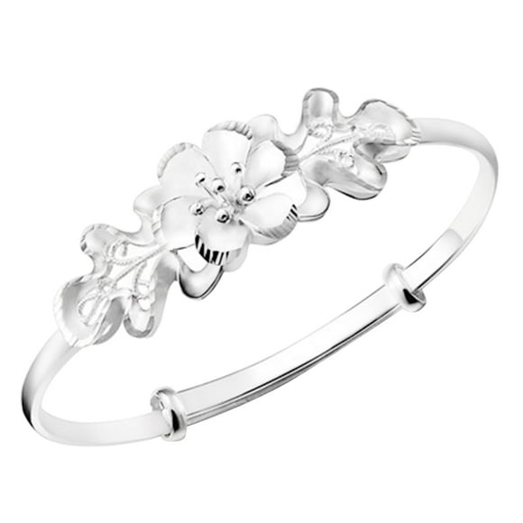 Yuelianxi Pure Silver Bracelet Sterling Silver Gypsophila Bracelet Fashion Jewelry Silver Bangle