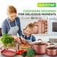 thumbnail image 2 of nutrichef 20-Piece Nonstick Kitchen Cookware Set - PTFE/PFOA/PFOS-Free Heat Resistant Lacquer Kitchen Ware Pots Baking Pan Set w/Saucepan, Frying Pans, Cooking Pots, Oven Pot, Lids, Utensil, Oro, 2 of 8