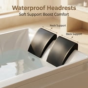 73 x 48 Whirlpool Bathtub for 2-Person with 8 Hydro Massage Jets & Chromatherapy LED Lights, 1HP UL Certified Pump, 3-Sided Apron Acrylic Soaking Tub, Left Drain, 110 Gallons, White