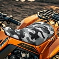 thumbnail image 3 of Uorisanigo ATV Seat Cover Accessories Soft Anti-Slip Gray Camo Printing Four-Wheeler Seat CoverMotor Seats Cover Breathable Padded Protector Compatible with Most Models, 3 of 7