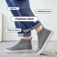 thumbnail image 6 of Men's Women's Knit High Top Sneakers Breathable Lightweight Fashion Casual Walking Shoes Air Mesh Upper Sneakers, 6 of 7
