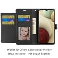 thumbnail image 3 of For Apple iPhone 14 Plus (6.7") Wallet Case PU Leather Credit Card ID Cash Holder Slot Dual Flip Pouch with Stand and Strap Cover ,Xpm Phone Case [ Black ], 3 of 7