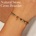 thumbnail image 4 of Christian Cross Bracelets for Women，Inspirational Natural Stone Religious Jewelry Gifts, 4 of 5