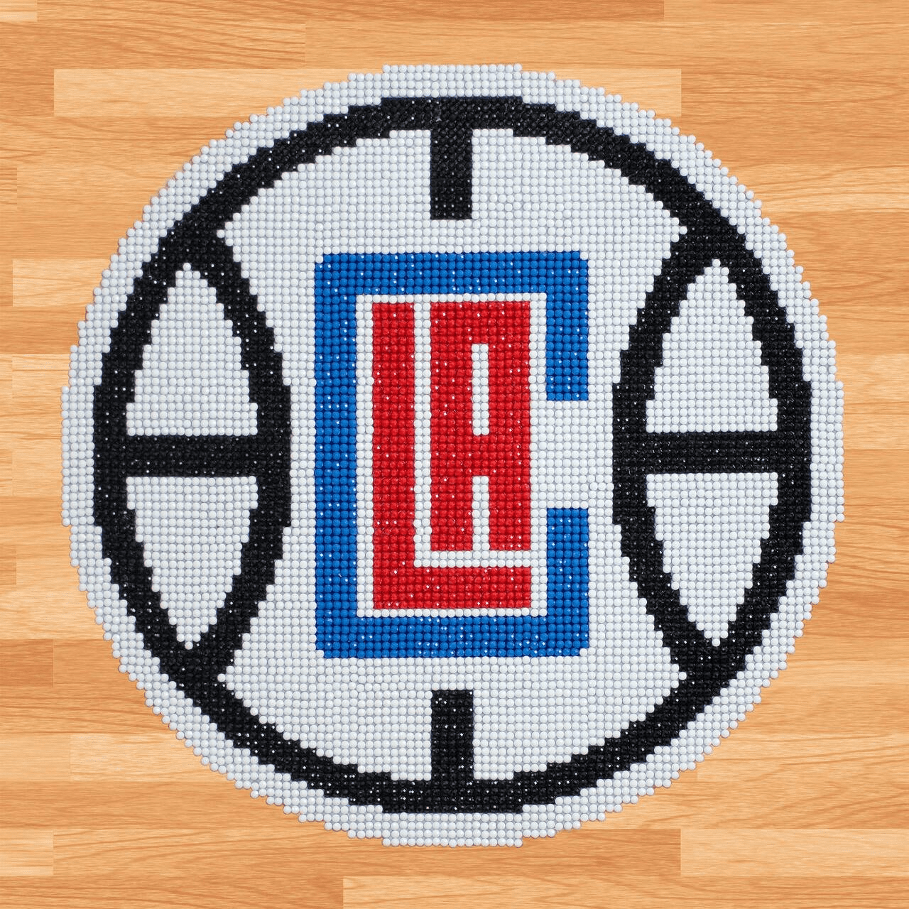 Diamond Dotz NBA Los Angeles Clippers Basketball Diamond Painting Kits for Adults - Diamond Art Kits a Relaxing Creative Craft Kit with Dotz Gems 12.6"x12.6"