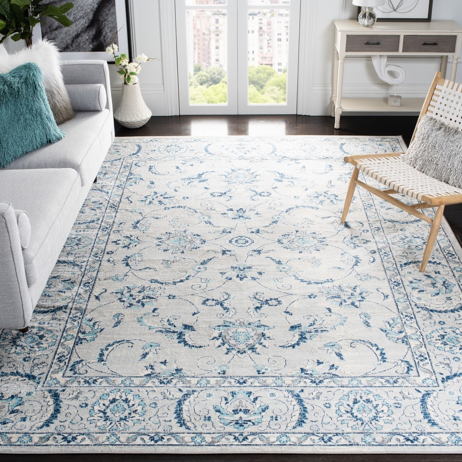 SAFAVIEH Brentwood Deirdre Floral Bordered Area Rug Light Grey Blue 6   3873636c E26b 4f95 A84a 01b46eb6c459.51999c07ffca3e66117b3a920408b755 