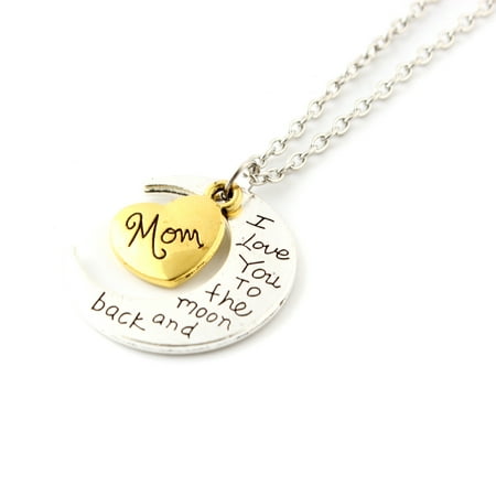 Fashion Jewelry I Love You Family Mom Birthday Gift Pendant Necklace for Women Girl - (Best Gift For New Mom In Hospital)
