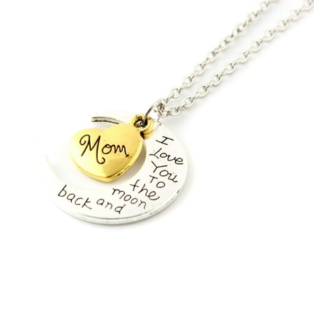 Fashion Jewelry I Love You Family Mom Birthday Gift Pendant Necklace for Women Girl - (The Best Birthday Gift For Mom)