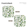 thumbnail image 2 of Multi-Size Leather Tray Four Corners Four Button Design Anti-Scratch Waterproof Convenient Cleaning Convenient Storage Watercolor Light Green Leaves (1) Medium, 2 of 8