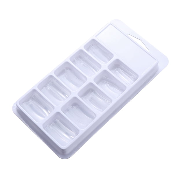 100 puntas de uñas postizas transparentes de cobertura completa en gel para salones de uñas y manicura DIY.