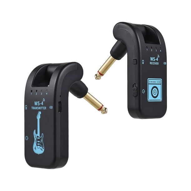de Guitarra Inalámbrico 2.4G Receptor Transmisor de Guitarra Recargable Transmisión en Tiempo Real de 48K/16 Bits Enchufe Giratorio, B