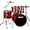 Red Sparkle, variant on ddrum D2 5-Piece Drum Set - Midnight Black