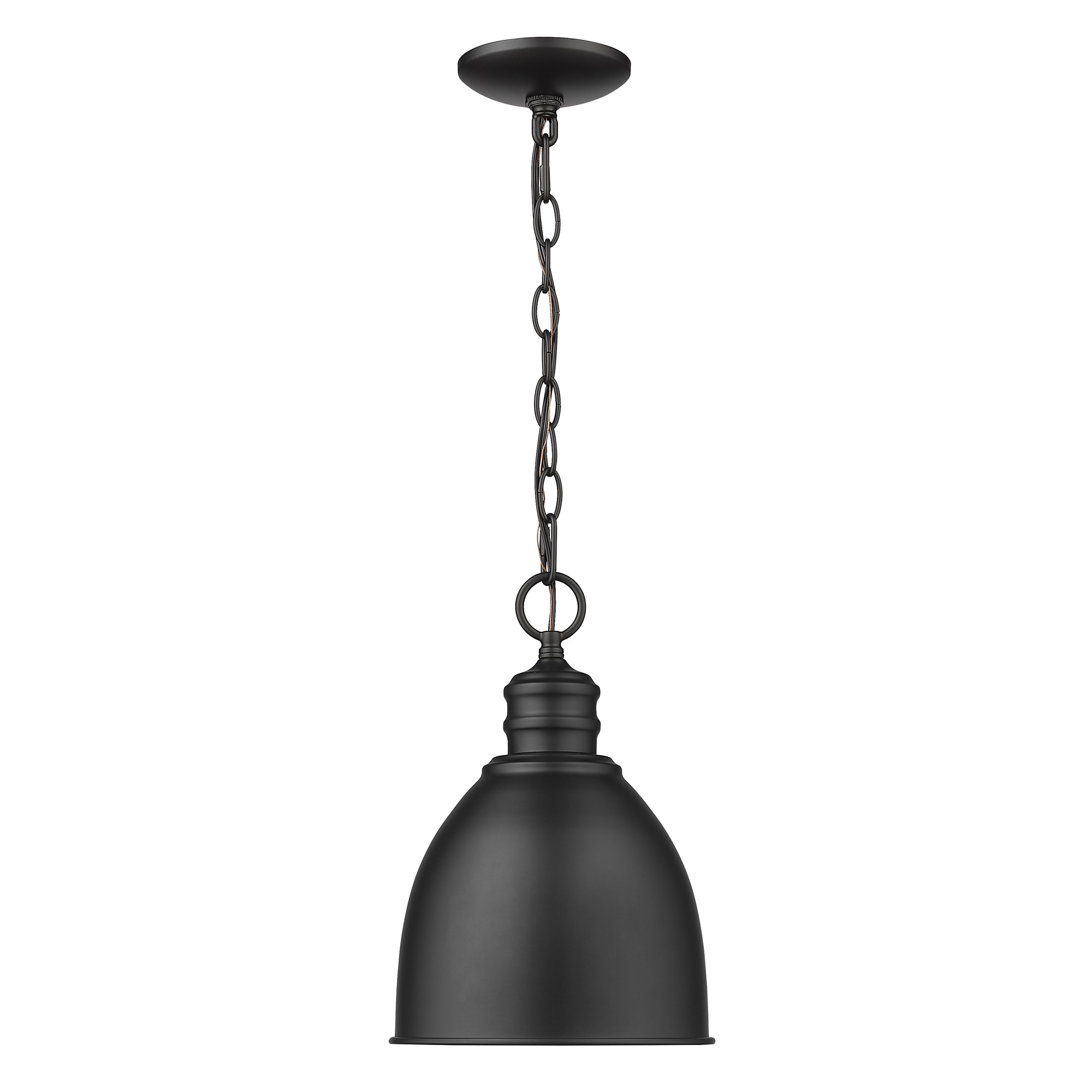 Acclaim Lighting IN11171BK 13.25 in. Colby 1-Light Matte Black Pendant with Gloss White Interior Shade - image 3 of 3
