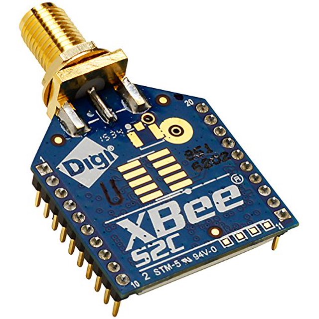 DIGI XB24CDMSIT-001 Module à Trous Traversants, Module Émetteur-Récepteur RF, XBee S2C DigiMesh, 2,4 GHz, TH, RPSMA.