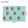 thumbnail image 4 of Yayeee Bath Rugs for Bathroom Floor Set of 2 Non Slip Fluffy Soft Absorbent Mat, Strawberry Pattern, 4 of 7