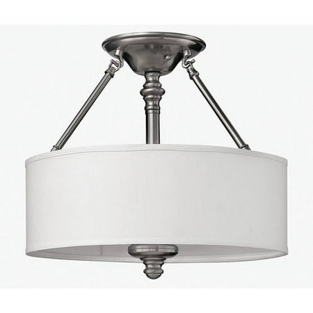 - Hinkley Lighting 4791BN 3 Light Semi Flush Mount - Brushed Nickel