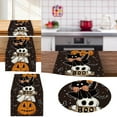 thumbnail image 1 of BKER Halloween Hot Item! Skeleton Pumpkin Specter Spiderlike Creature Kitchen Table Runner For Indoor & Outdoor Family Parties, 1 of 4