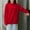 **4Red, variant on Byworldtasic Women's Basic Hooded SweatshirtsWomens New Basic Loose Fitting Long Sleeved Hoodie Solid Color Pullover With Pockets Sports Fashionable Casual Tops