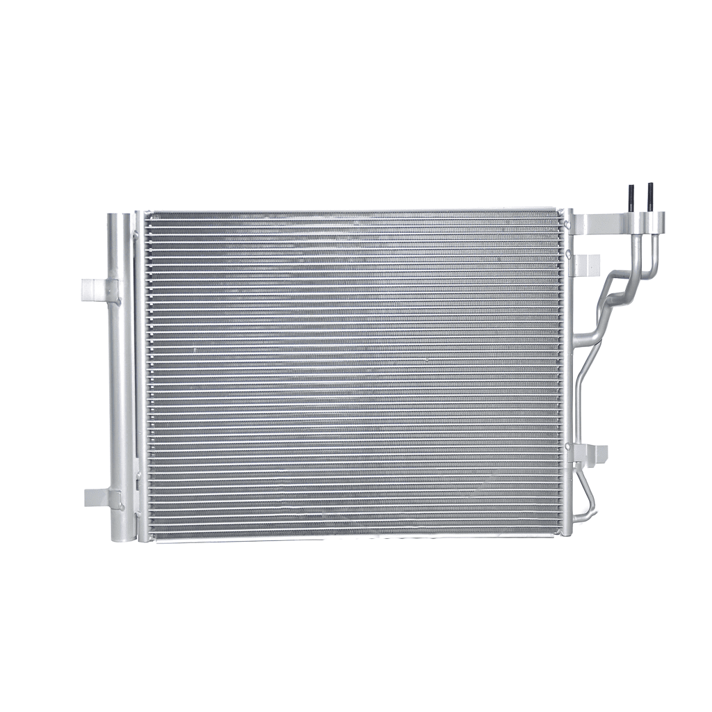 For Kia Seltos 2021 2022 2023 A/C Condenser | 12.10 In. Height | w/ 5mm Receiver/Dryer | Parallel Flow Condenser | Block Fitting | 1.6L Turbo | Replacement For KI3030164 | 97606Q5010