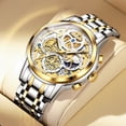 thumbnail image 3 of OLEVS Mens Watch Chronograph Luxury Diamond Dress Business Analog Quartz Wrist Watches Stainless Steel Waterproof Luminous Moon Phase, 3 of 12