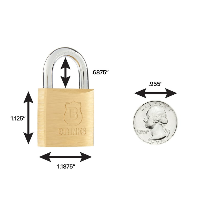 Brink's 30mm Keyed Solid Brass Padlock Brink's 30mm Keyed Solid Brass Padlock