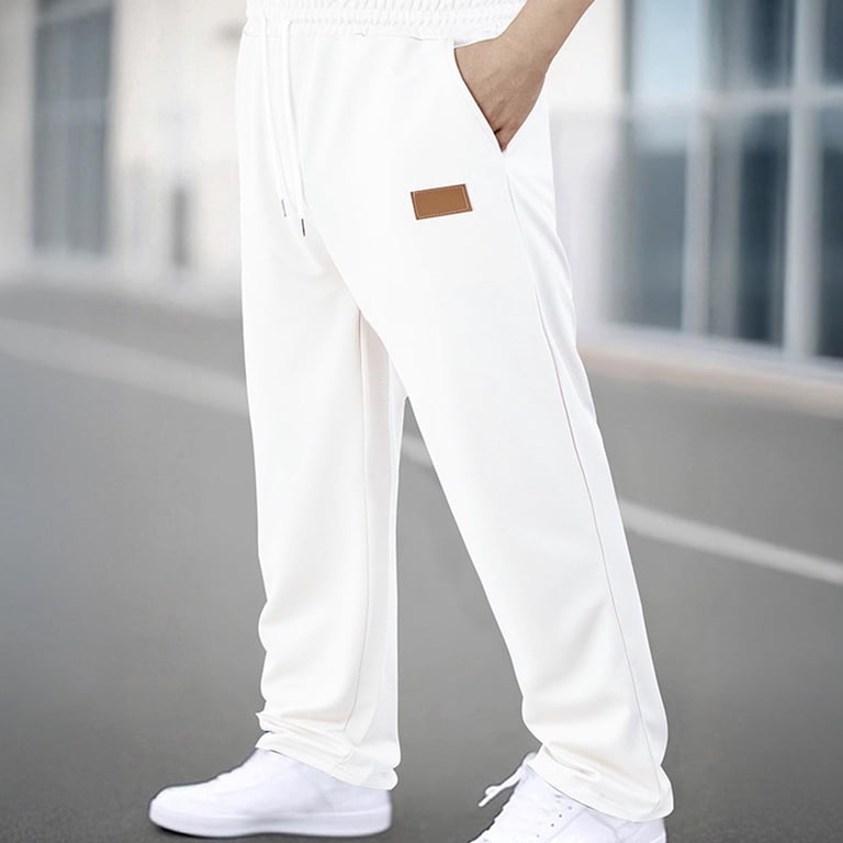 GrRotKP Pantalones de Trabajo Para Hombre Pantalon Sweatpants for Men Casual Lounge Pants Drawstring Elastic Waist Summer Sports Trousers Baggy
