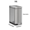 thumbnail image 2 of Bote de basura de cocina con pedal de acero inoxidable con cubo interior, 2 of 7
