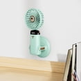 thumbnail image 4 of Mini ventilador portátil de 5 velocidades, recargable, de mesa, para dormitorio, hogar y viajes. Verde, 4 of 9