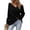 Black #14, variant on WULMLEO Women Off Shoulder Wrap Ribbed Knit Sweaters Long Sleeve Loose Cross Front Pullover Tops Navy XL