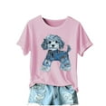 thumbnail image 5 of Wowcloth Womens Summer Fashion Print Short Sleeve Short Sleeve Round-neck T-shirt Blouse, 5 of 5