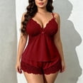 thumbnail image 3 of Gytharion Women's Soft Sleep Sling Pajama Sets Camisole Tops and Cute Lace Shorts 2 Piece Home Wear Sets for Women Summer Lounge Sets, 3 of 5