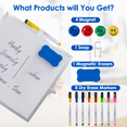 thumbnail image 7 of Dry Erase White Board Kit, YOLETO Portable Double-Sided Magnetic Whiteboard Easel for School Kids and To Do List Memo ,10*10in, 7 of 7