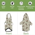 thumbnail image 5 of Goofa Bees And Chamomile Pattern Small Dog Sweater Hoodies Pet Grey Hooded Soft Fleece Sweatshirts with Pocket Fall Winter Puppy Cat Sweaters Warm Clothes-Medium, 5 of 8