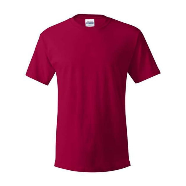 Camiseta de cuello redondo Hanes TAGLESS ComfortSoft para hombre Rojo Oscuro XL