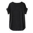 thumbnail image 4 of Icvfdpl 2024 Summer T Shirts For Womens New Side Slit Loose Pullover Short Sleeve Tee Shirt Soft Comforable Outfits For Women, 4 of 7
