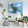 thumbnail image 5 of ZICANCN Funny Tapestry for Bedroom Aesthetic,Cartoon Tyrannosaurus Predator Pattern Wall Tapestry for Living Room 60x40 Inches, 5 of 8