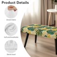 thumbnail image 6 of Jiueut Tropical Palm Leaf Print Dining Bench Cover, Stain Resistant Stool Seat Protector Cover Non Slip Rectangle Bench Cushion Home Decor Accessoriess for Dining Room Living Room Kitchen, 6 of 7